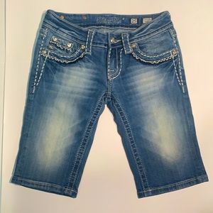 MISS ME Bermuda Embellished Denim Shorts